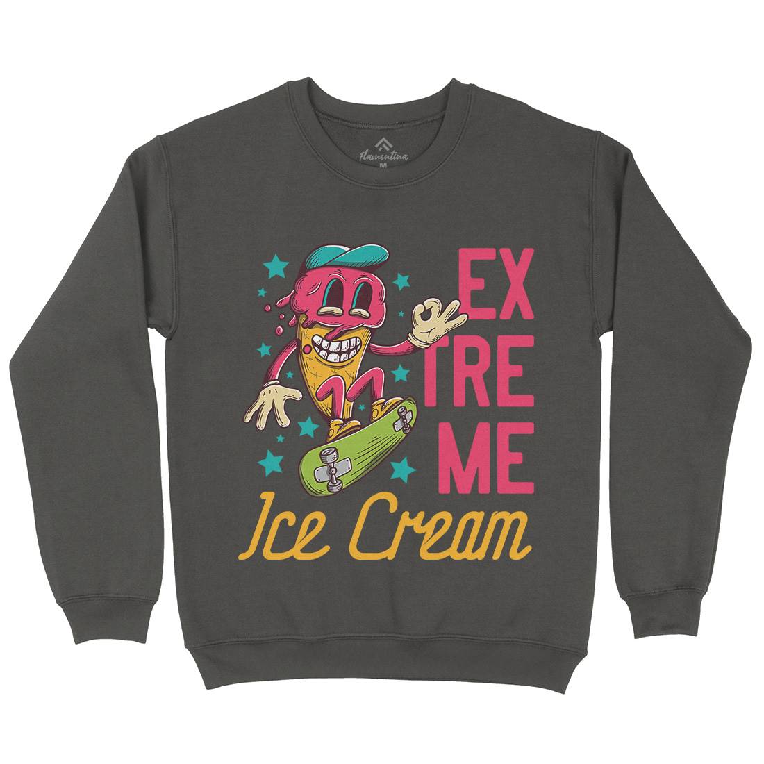 Extreme Ice Cream Mens Crew Neck Sweatshirt Food D932