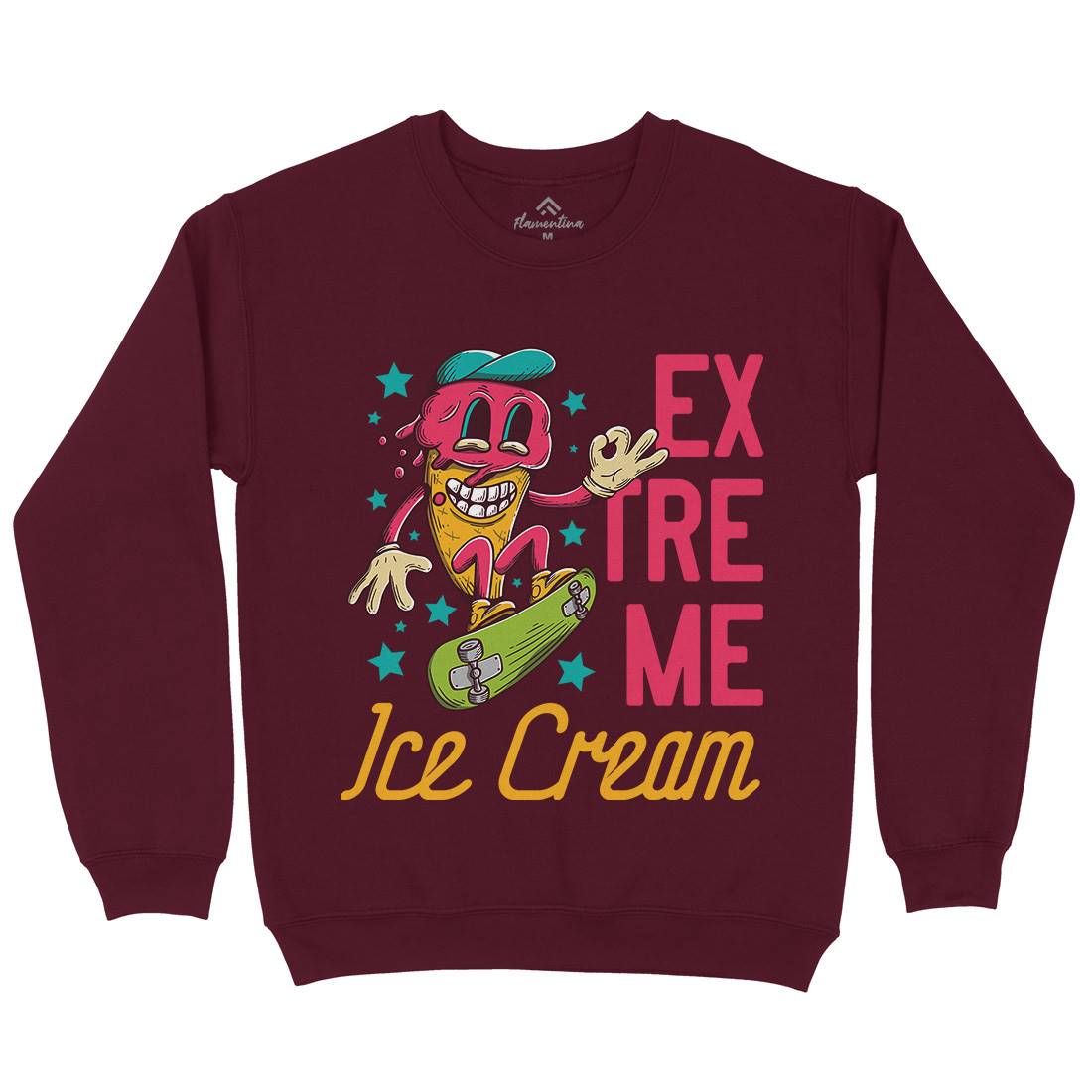 Extreme Ice Cream Kids Crew Neck Sweatshirt Food D932