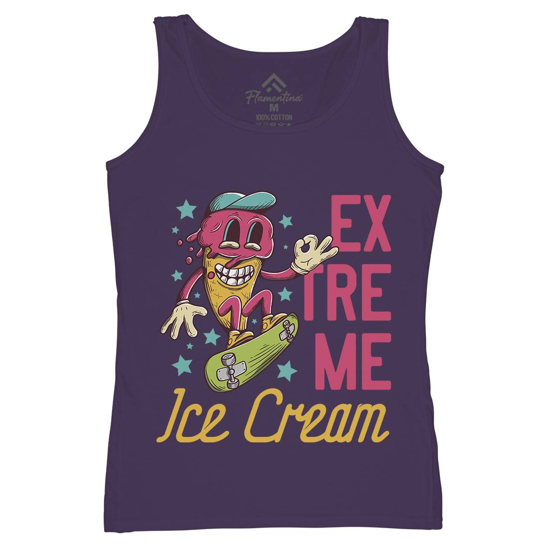 Extreme Ice Cream Womens Organic Tank Top Vest Food D932