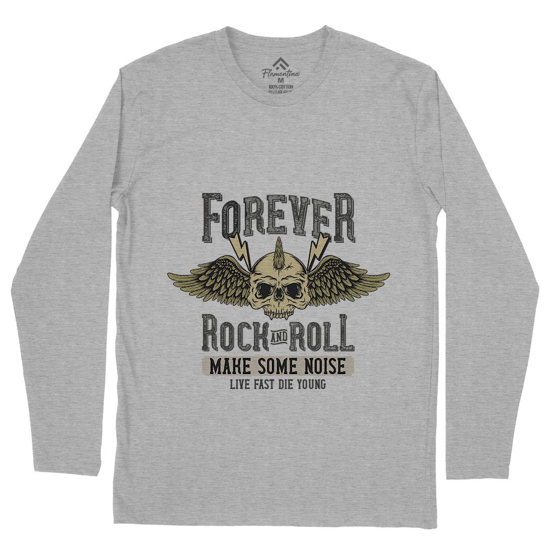 Forever Rock And Roll Mens Long Sleeve T-Shirt Music D934