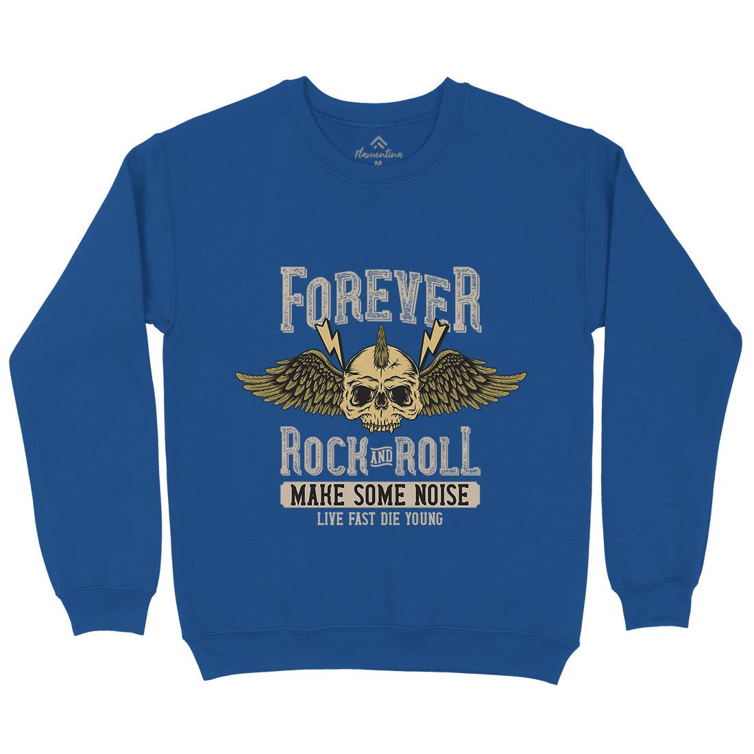 Forever Rock And Roll Kids Crew Neck Sweatshirt Music D934