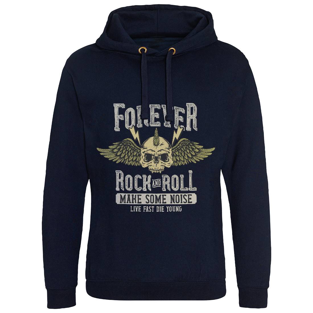 Forever Rock And Roll Mens Hoodie Without Pocket Music D934