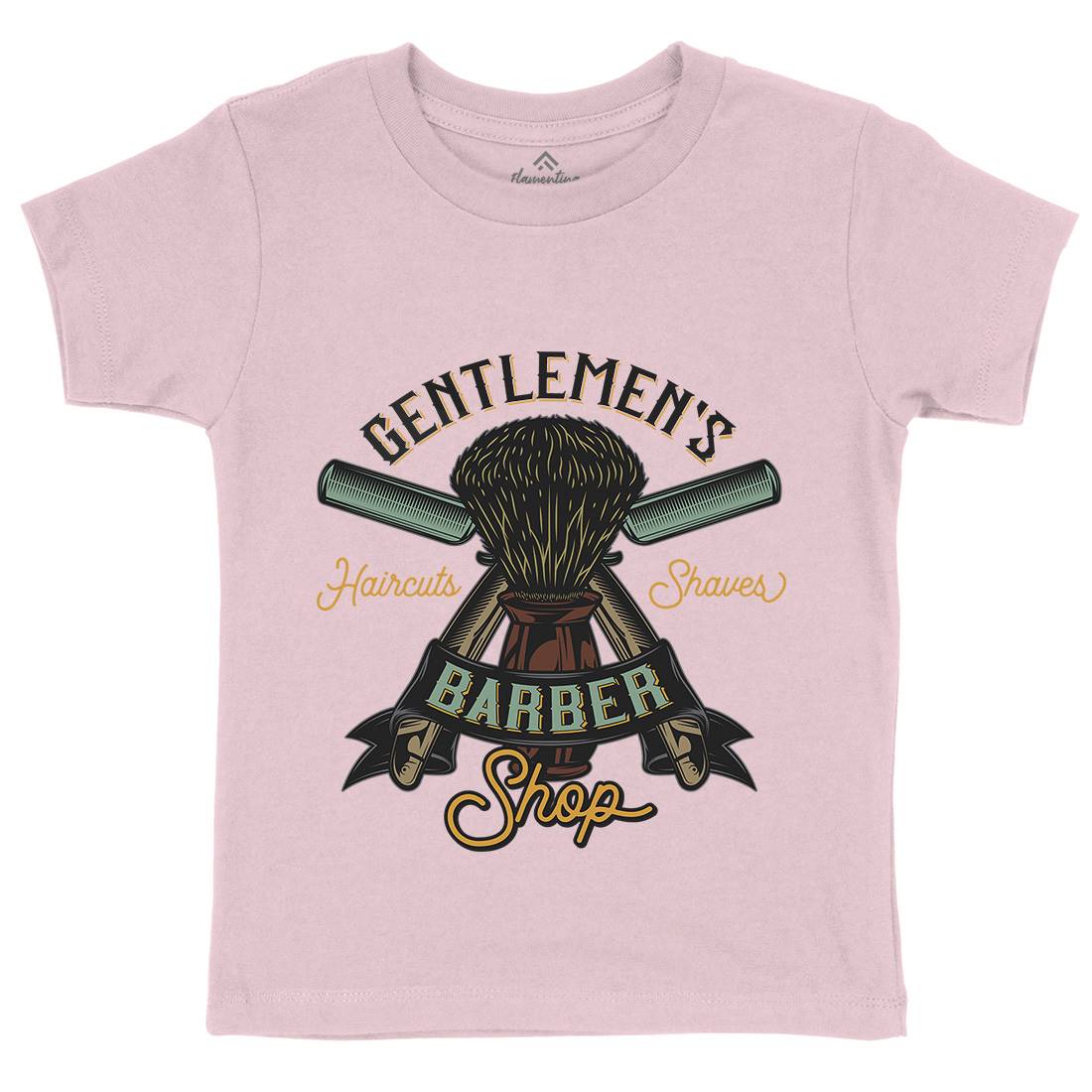 Gentlemens Shop Kids Organic Crew Neck T-Shirt Barber D935