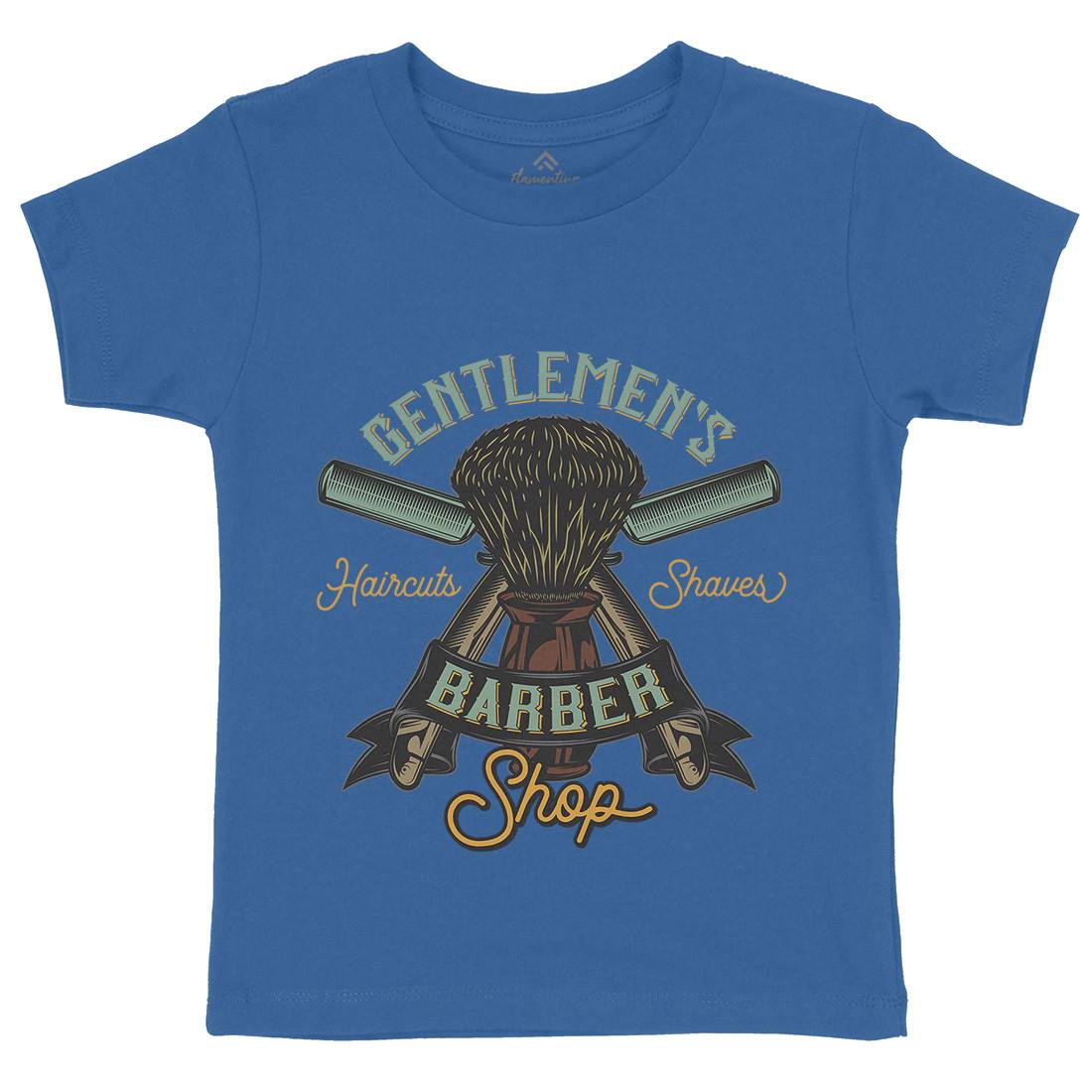 Gentlemens Shop Kids Organic Crew Neck T-Shirt Barber D935