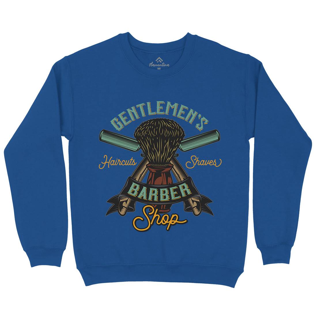 Gentlemens Shop Mens Crew Neck Sweatshirt Barber D935
