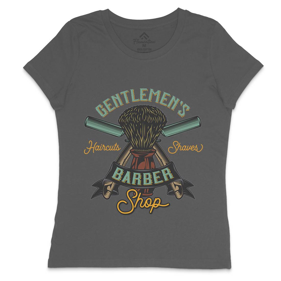 Gentlemens Shop Womens Crew Neck T-Shirt Barber D935