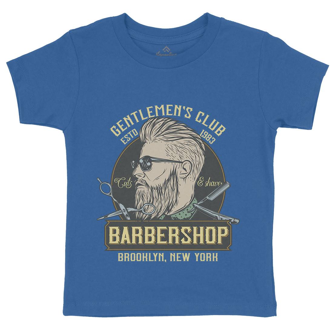 Gentlemens Club Kids Crew Neck T-Shirt Barber D936