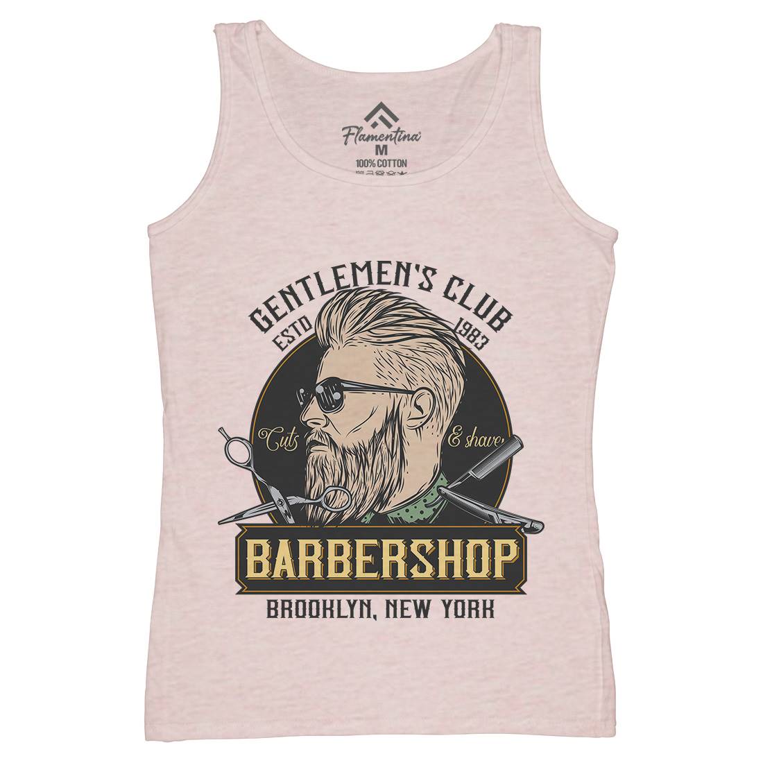 Gentlemens Club Womens Organic Tank Top Vest Barber D936