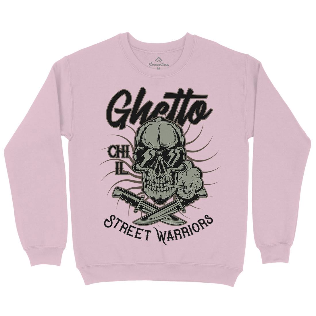 Ghetto Street Warriors Kids Crew Neck Sweatshirt Retro D937