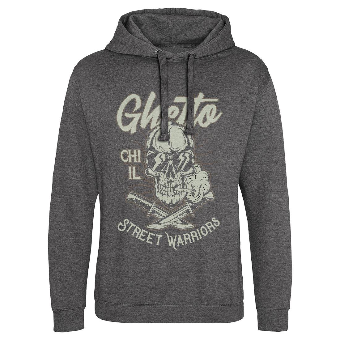 Ghetto Street Warriors Mens Hoodie Without Pocket Retro D937