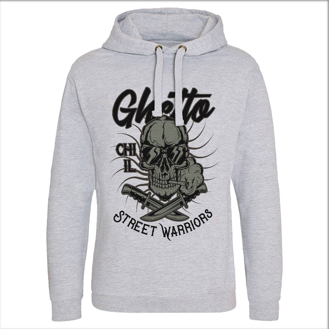 Ghetto Street Warriors Mens Hoodie Without Pocket Retro D937