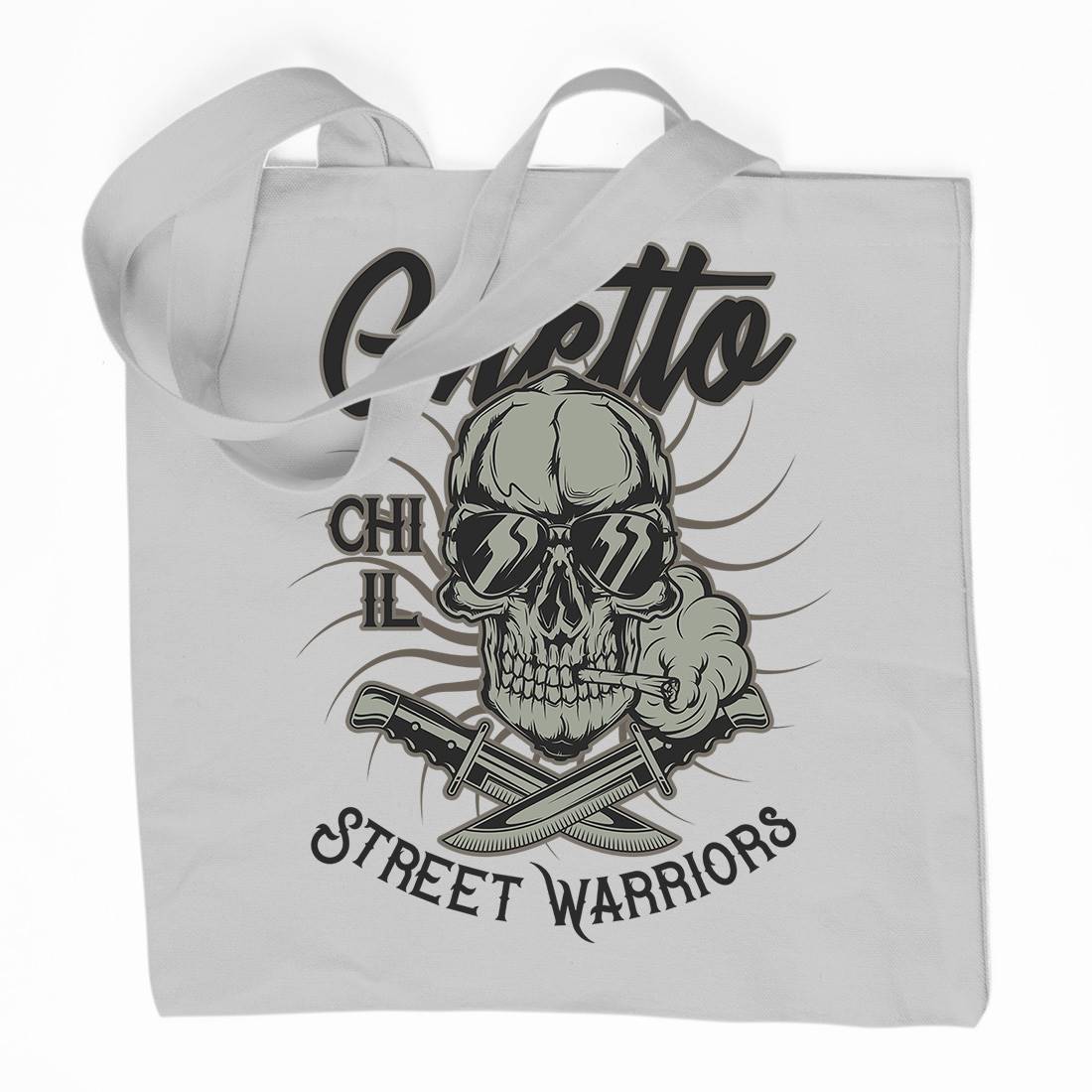 Ghetto Street Warriors Organic Premium Cotton Tote Bag Retro D937