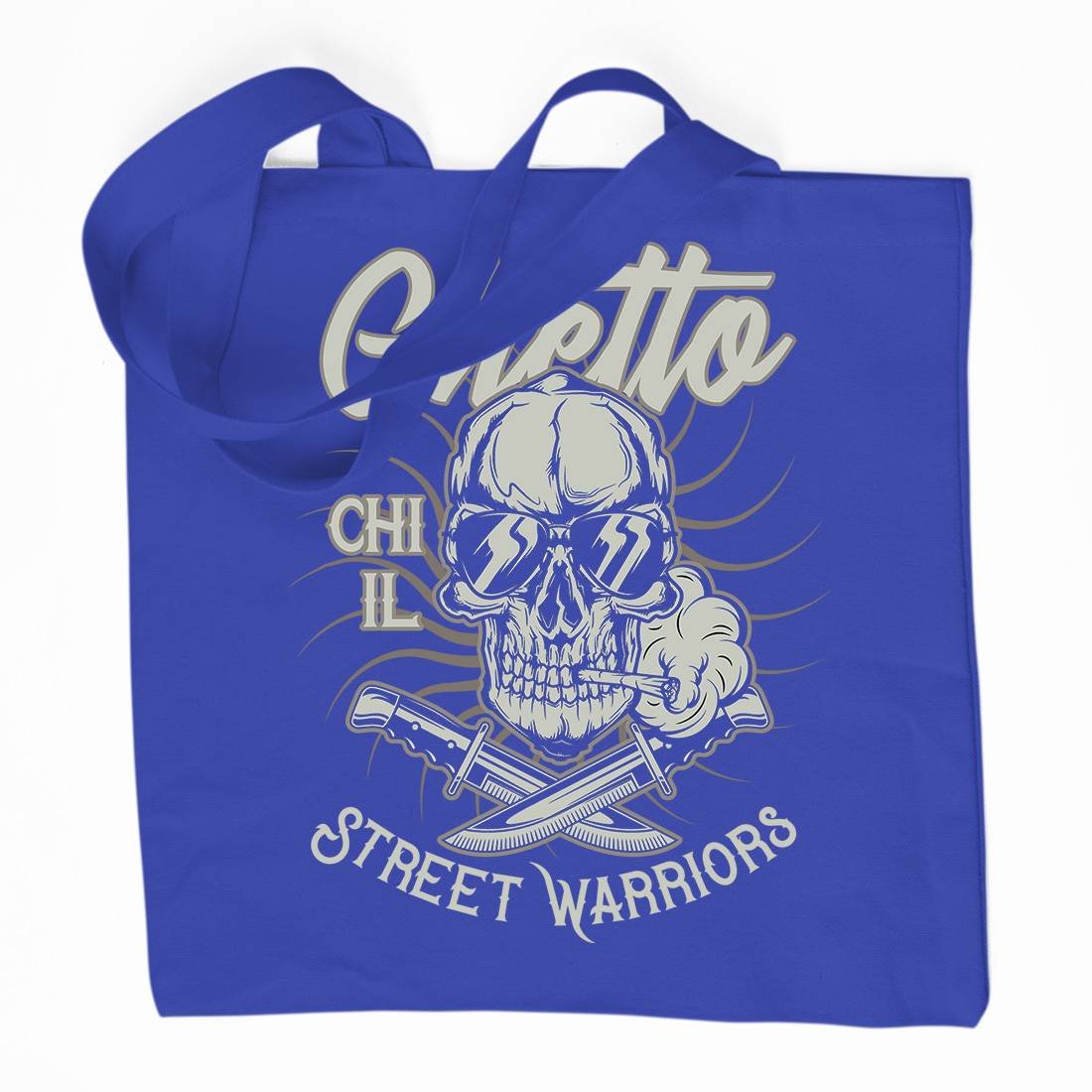 Ghetto Street Warriors Organic Premium Cotton Tote Bag Retro D937