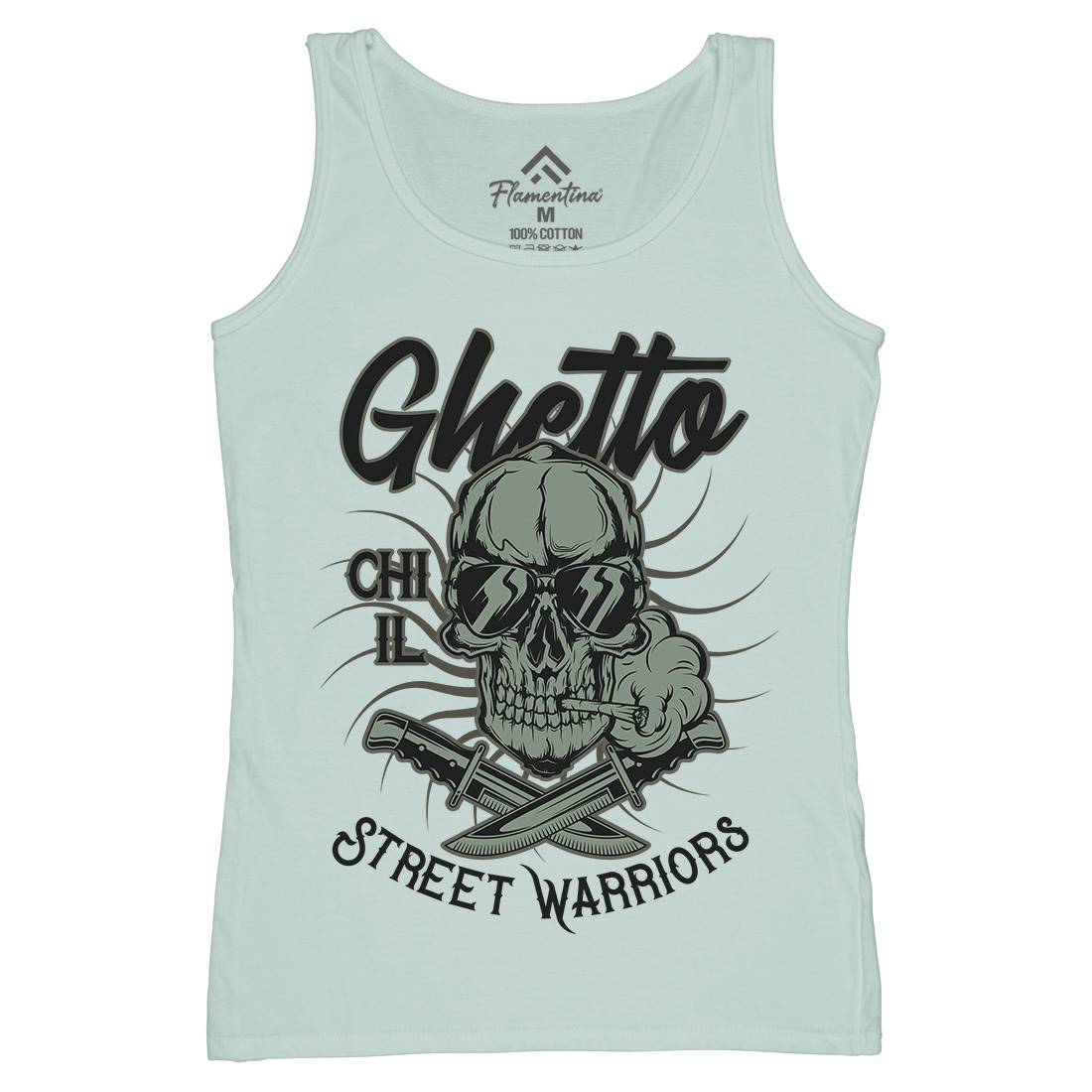 Ghetto Street Warriors Womens Organic Tank Top Vest Retro D937