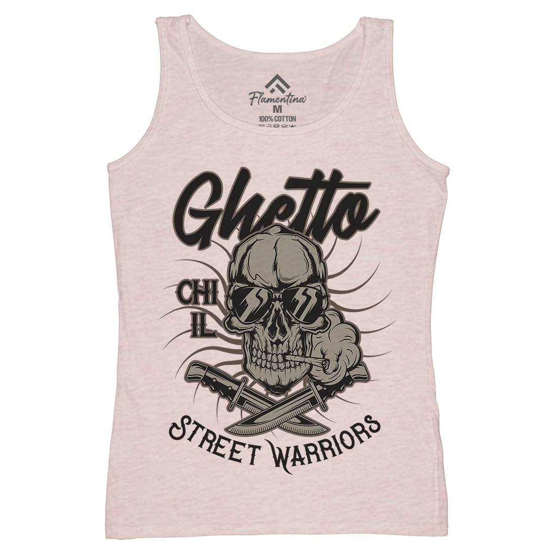 Ghetto Street Warriors Womens Organic Tank Top Vest Retro D937