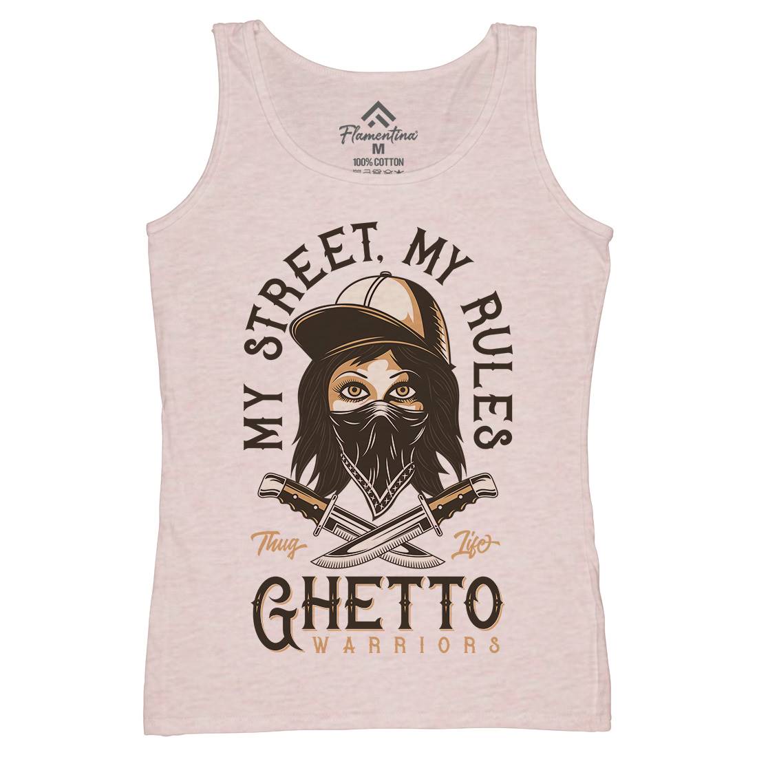Ghetto Warriors Womens Organic Tank Top Vest Retro D938