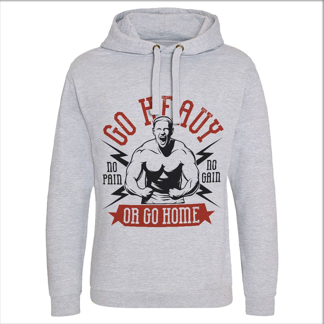 Go Heavy Mens Hoodie Without Pocket Gym D939