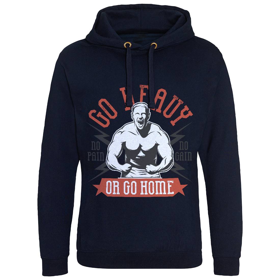Go Heavy Mens Hoodie Without Pocket Gym D939