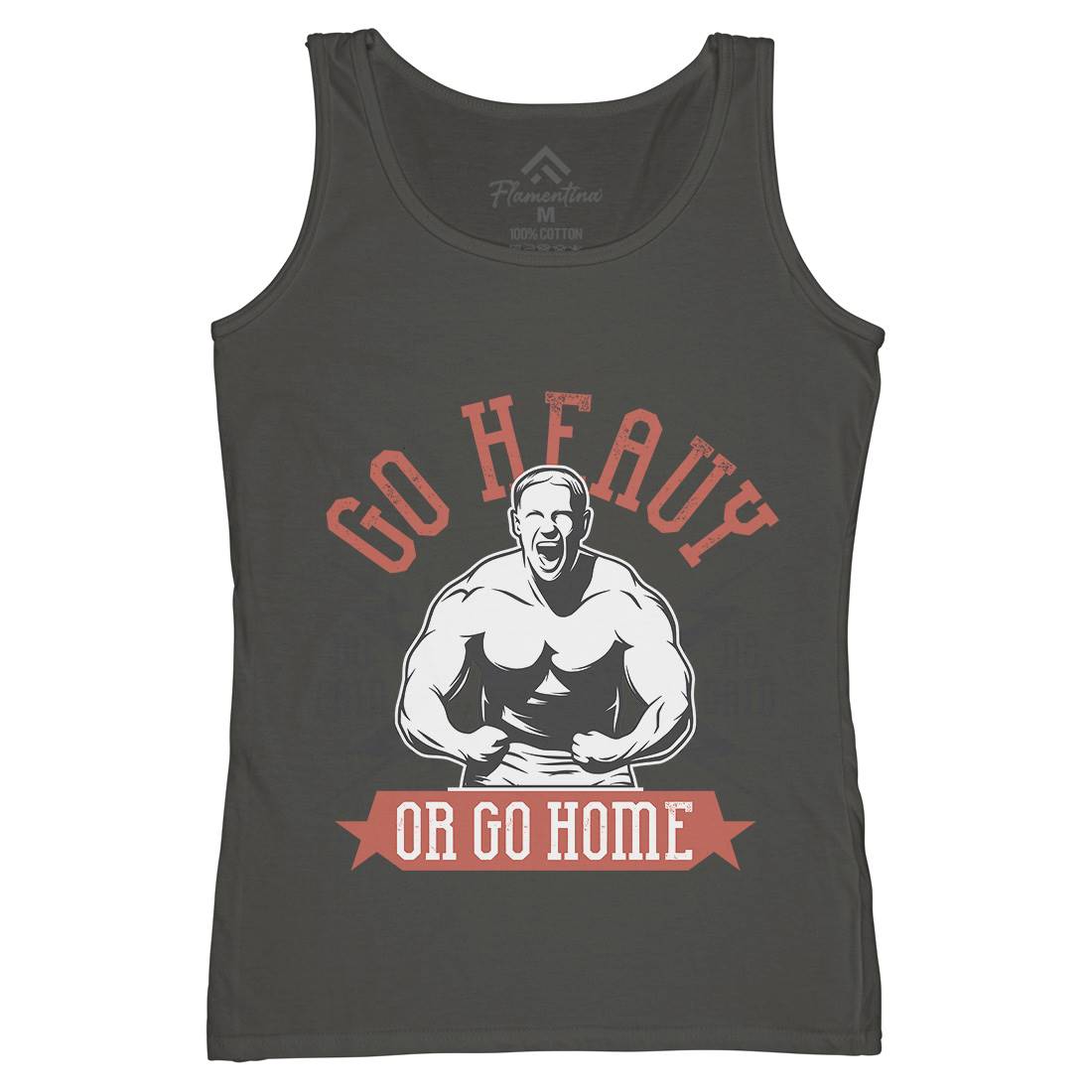 Go Heavy Womens Organic Tank Top Vest Gym D939