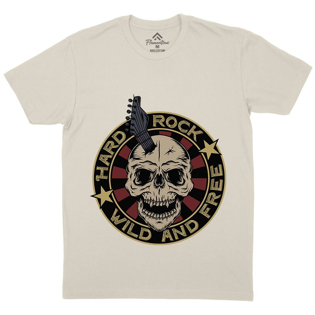 Hard Rock Mens Organic Crew Neck T-Shirt Music D941
