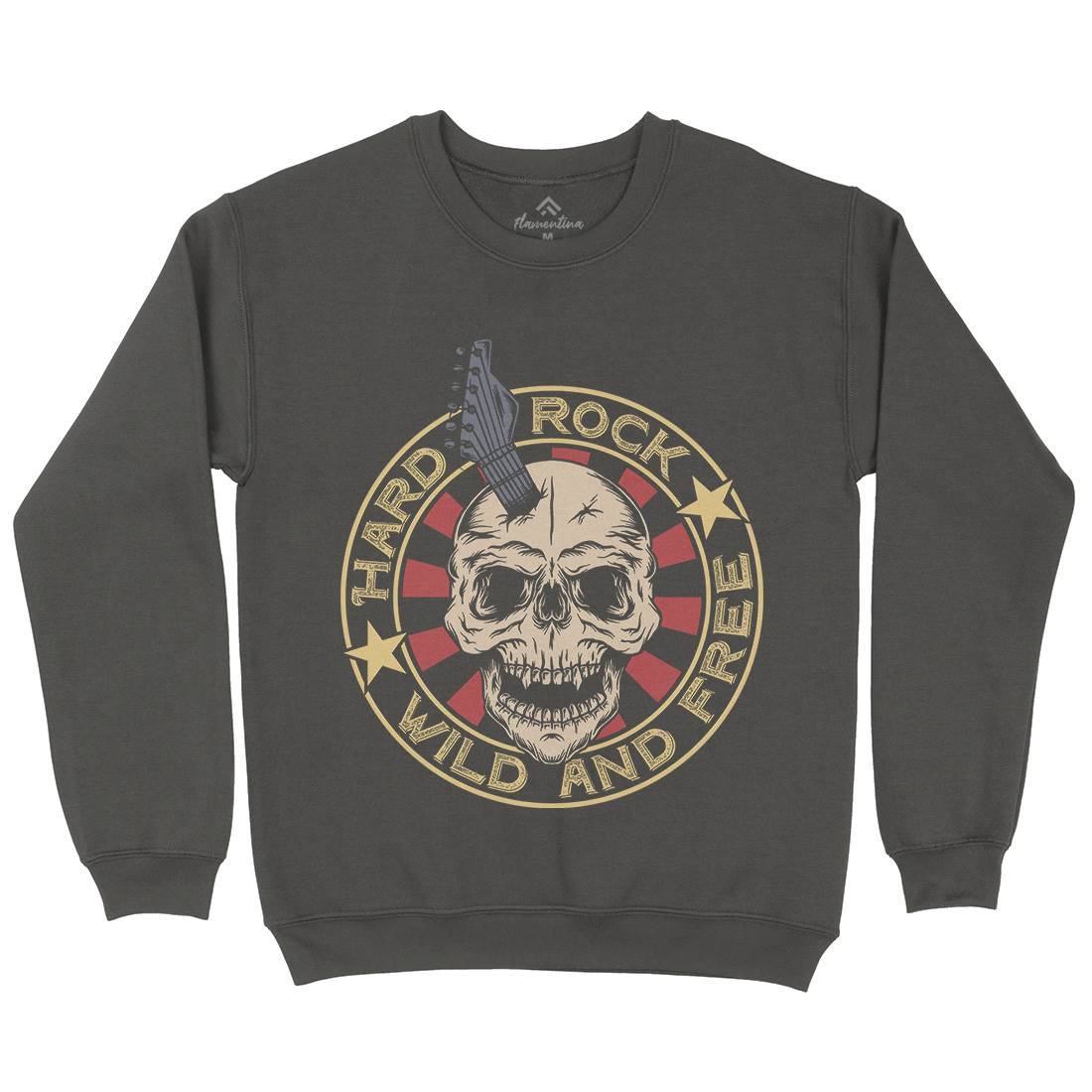 Hard Rock Mens Crew Neck Sweatshirt Music D941