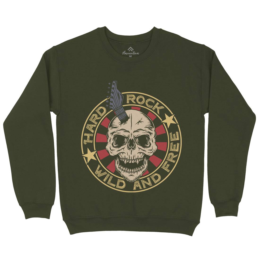 Hard Rock Mens Crew Neck Sweatshirt Music D941