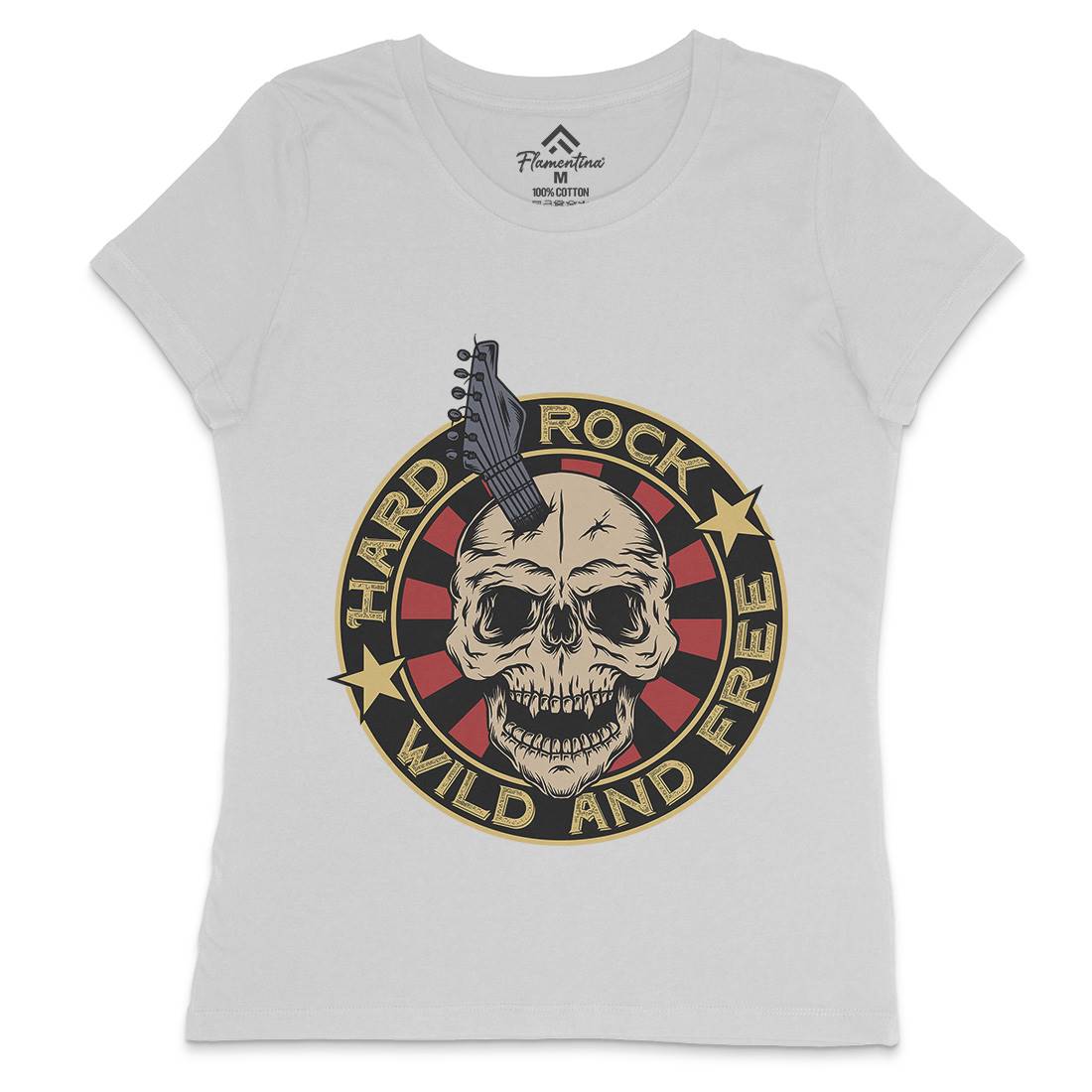 Hard Rock Womens Crew Neck T-Shirt Music D941
