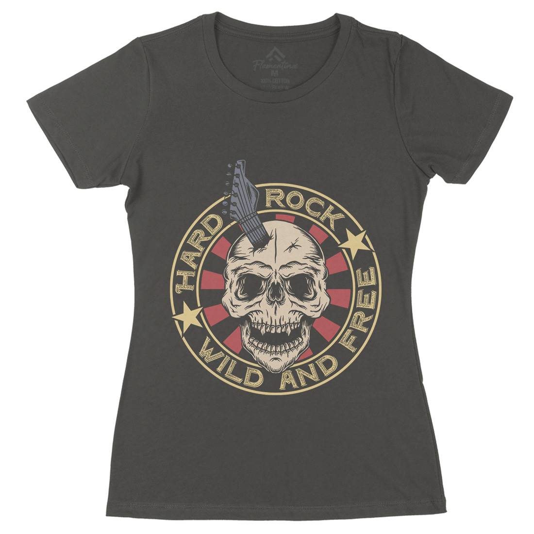 Hard Rock Womens Organic Crew Neck T-Shirt Music D941