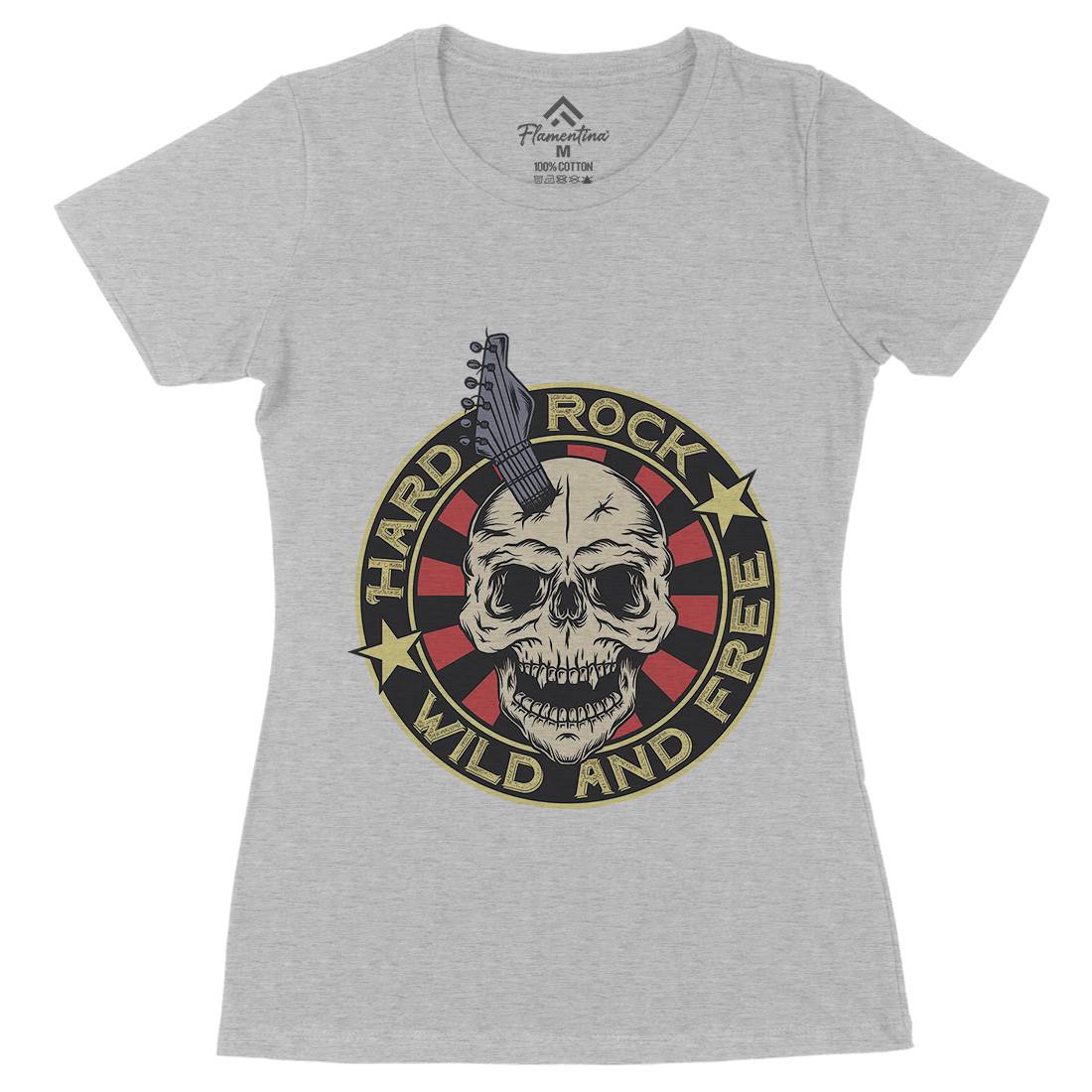 Hard Rock Womens Organic Crew Neck T-Shirt Music D941