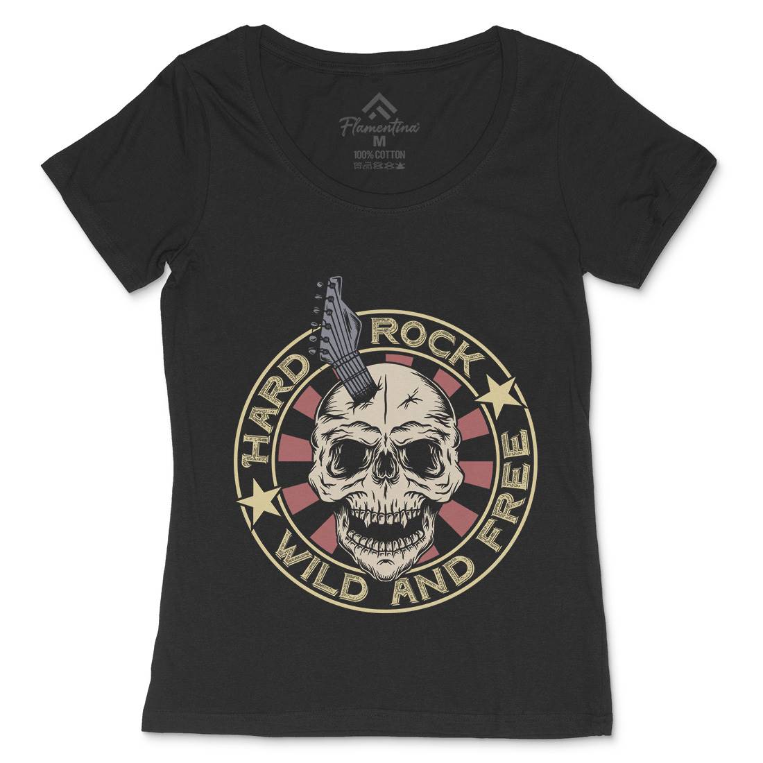 Hard Rock Womens Scoop Neck T-Shirt Music D941