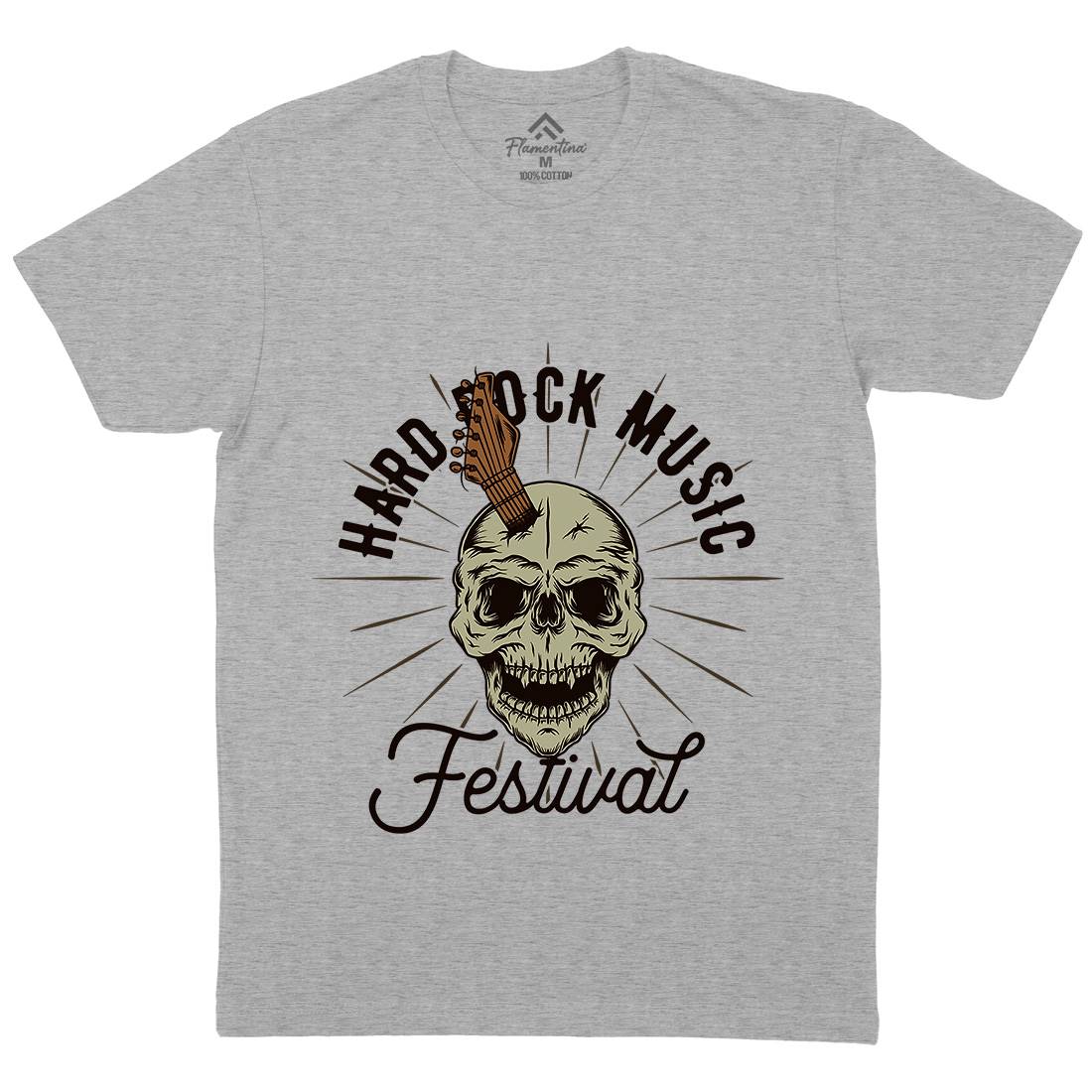 Hard Rock Mens Organic Crew Neck T-Shirt Music D942