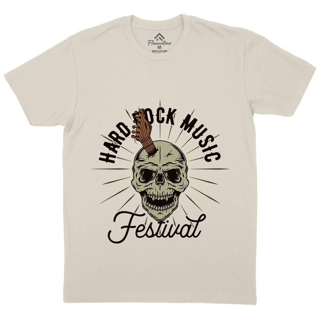 Hard Rock Mens Organic Crew Neck T-Shirt Music D942
