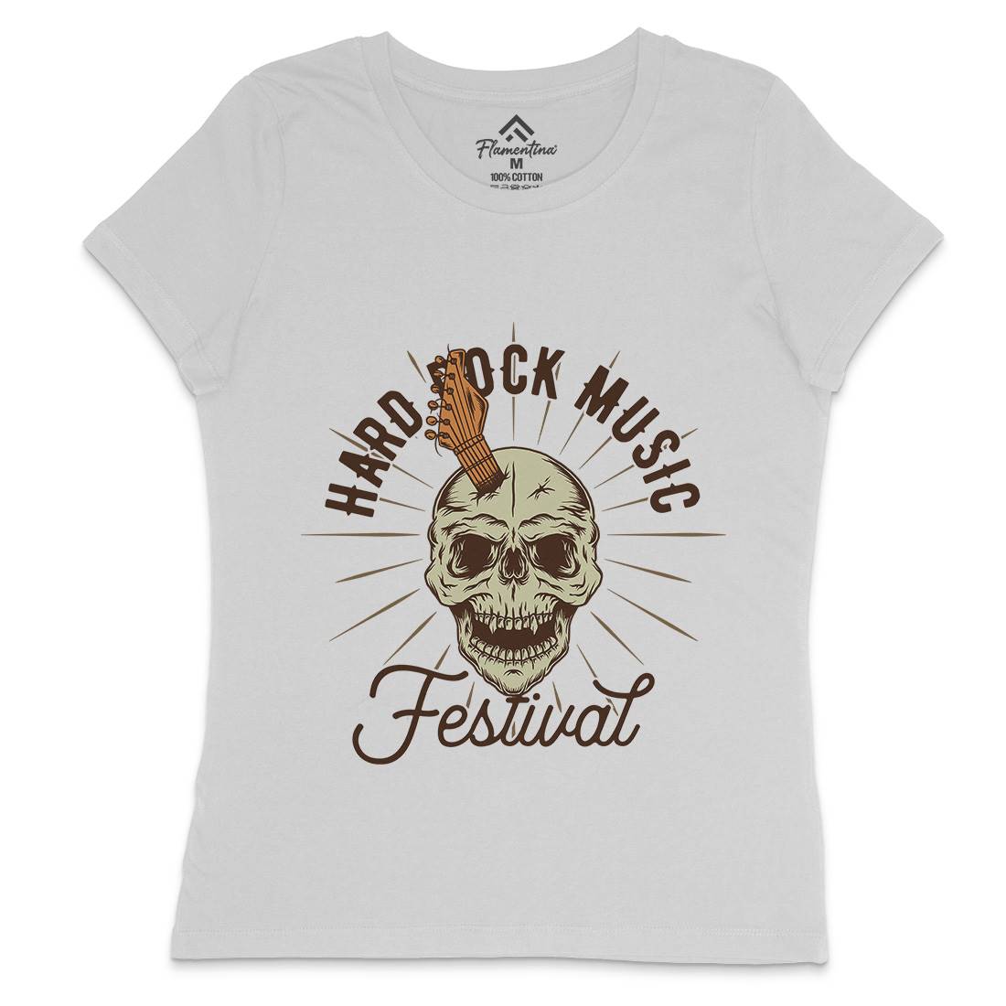 Hard Rock Womens Crew Neck T-Shirt Music D942