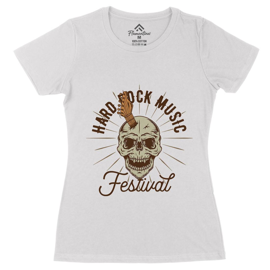 Hard Rock Womens Organic Crew Neck T-Shirt Music D942