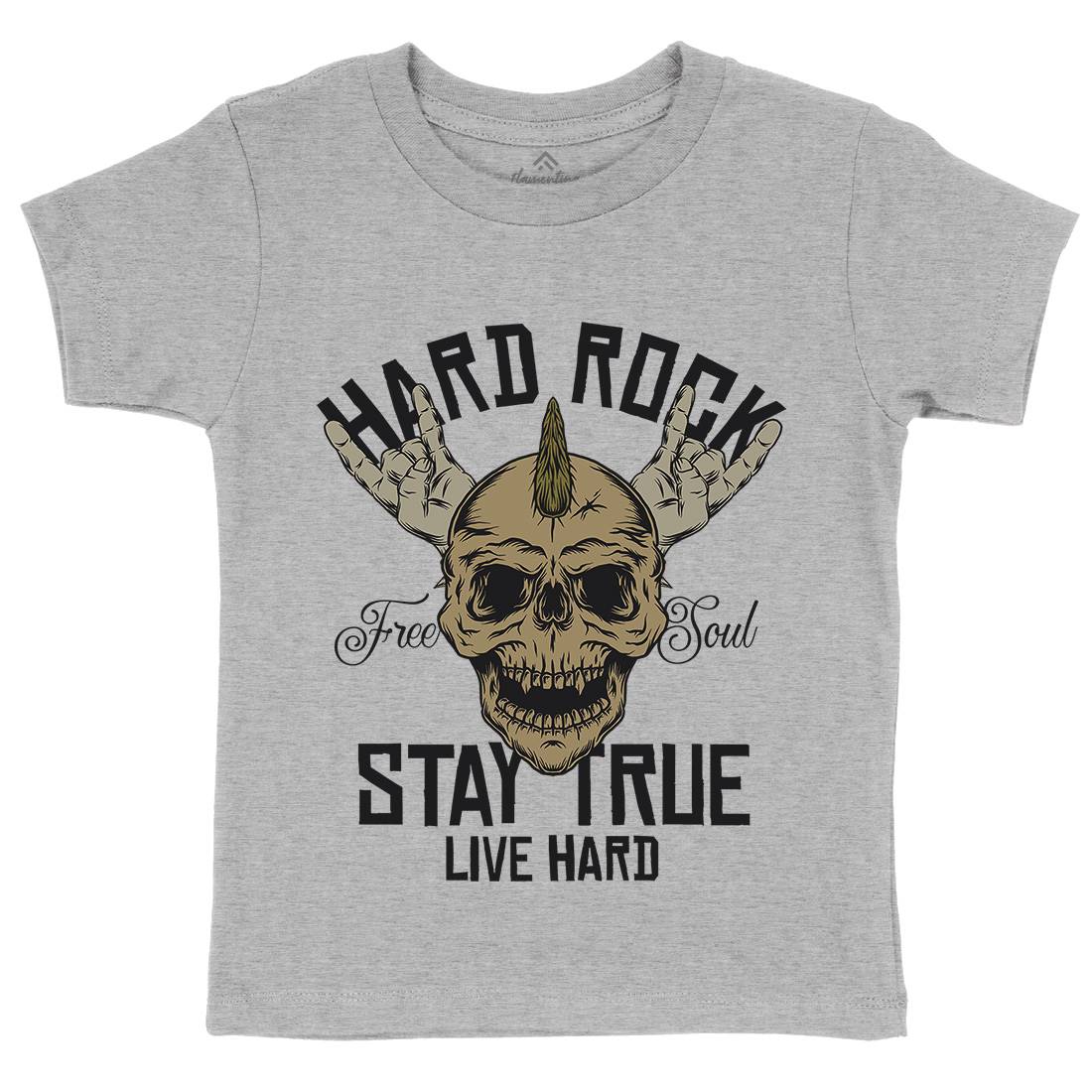 Hard Rock Stay True Kids Crew Neck T-Shirt Music D943