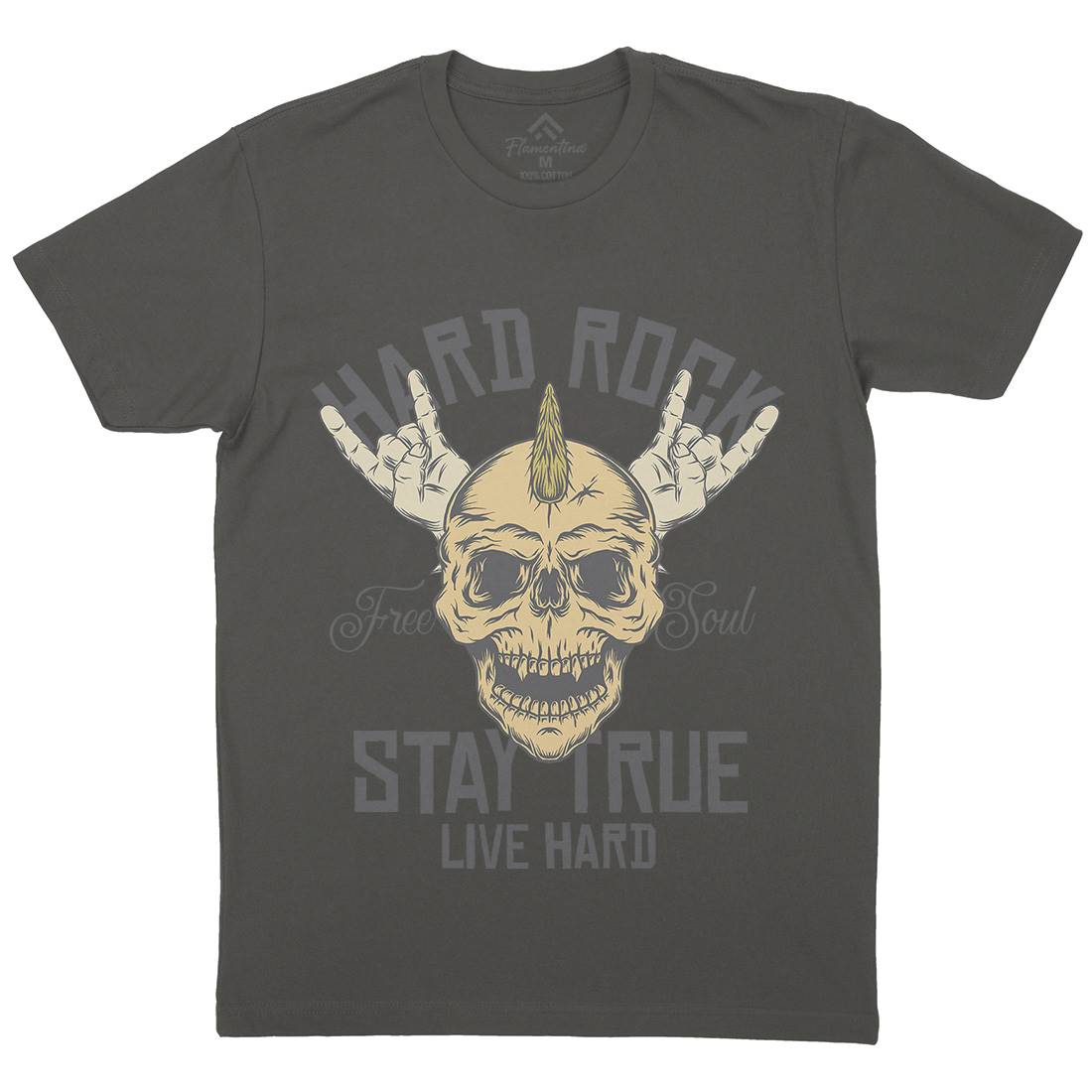 Hard Rock Stay True Mens Crew Neck T-Shirt Music D943