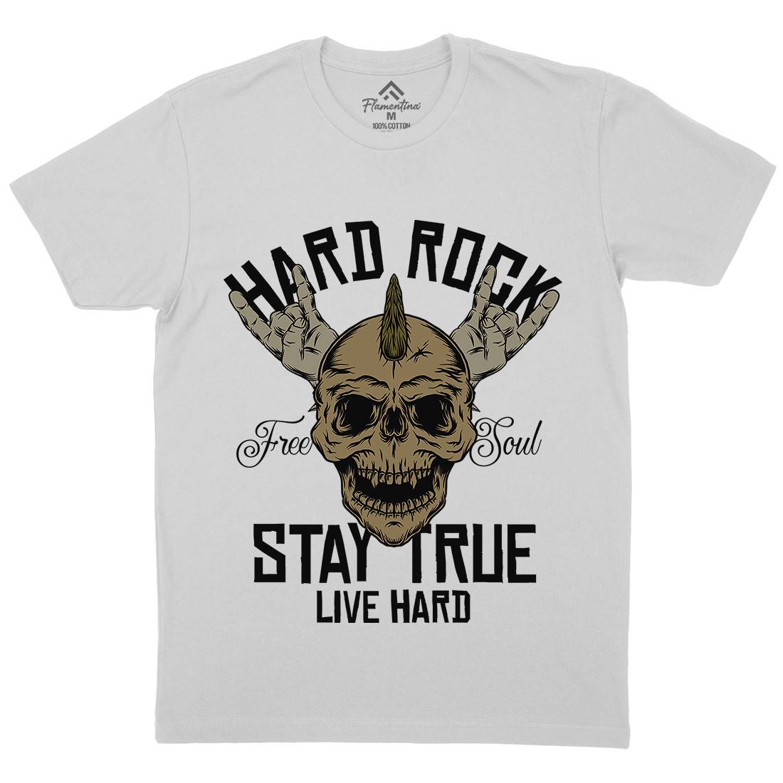 Hard Rock Stay True Mens Crew Neck T-Shirt Music D943
