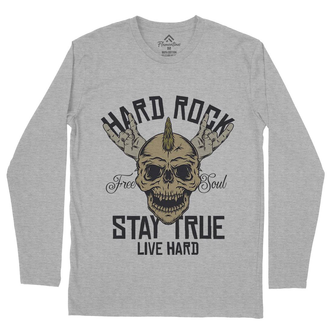 Hard Rock Stay True Mens Long Sleeve T-Shirt Music D943