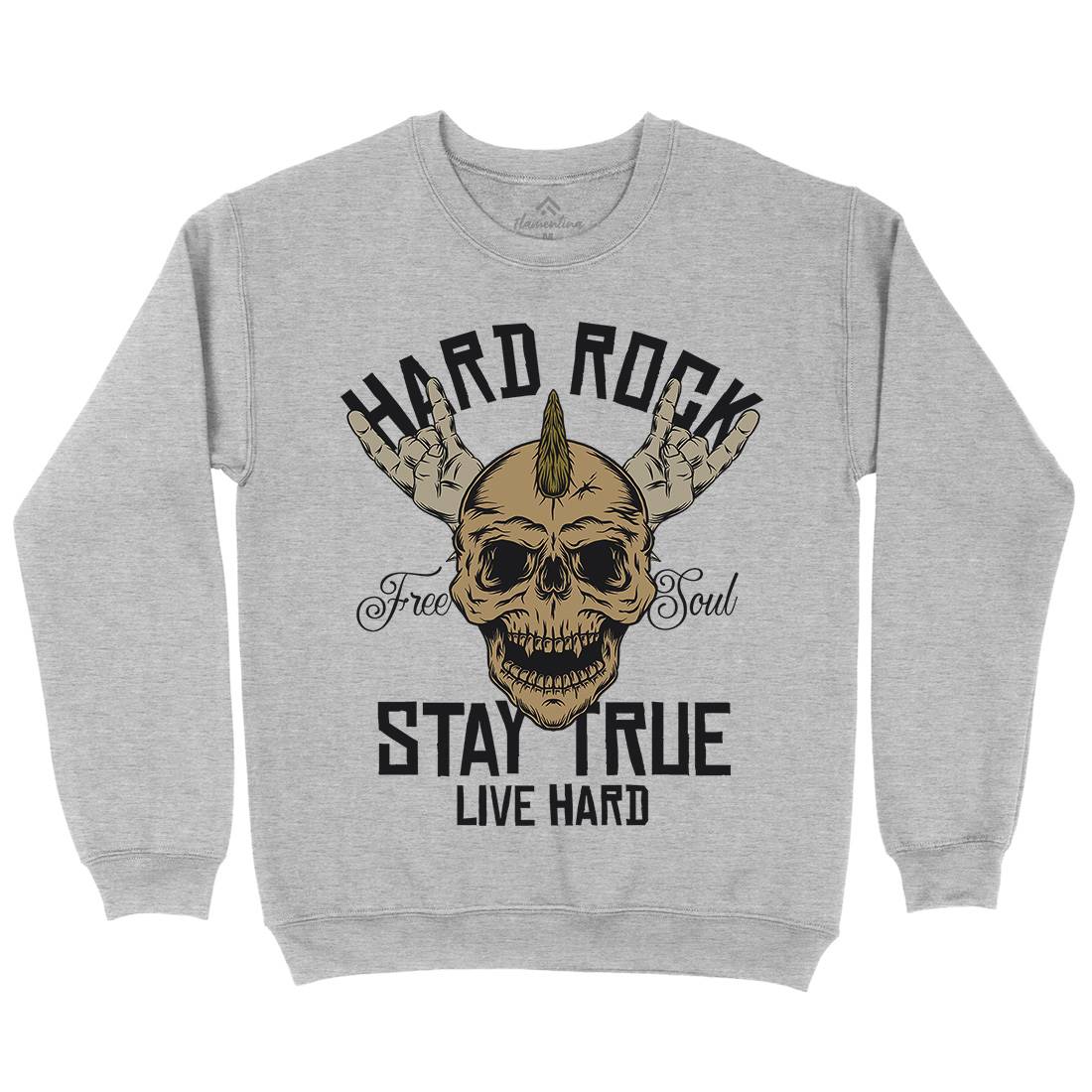 Hard Rock Stay True Mens Crew Neck Sweatshirt Music D943