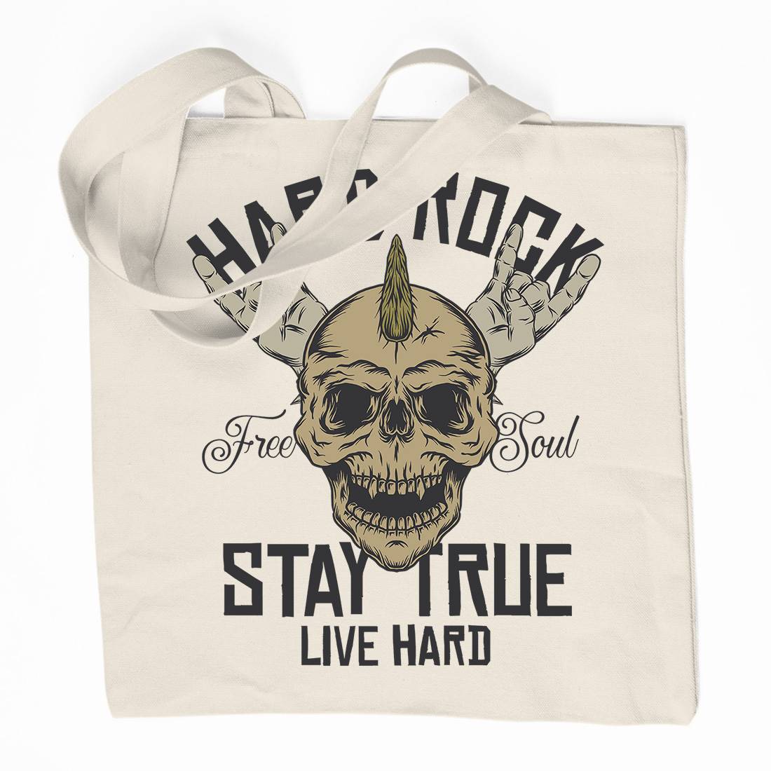 Hard Rock Stay True Organic Premium Cotton Tote Bag Music D943
