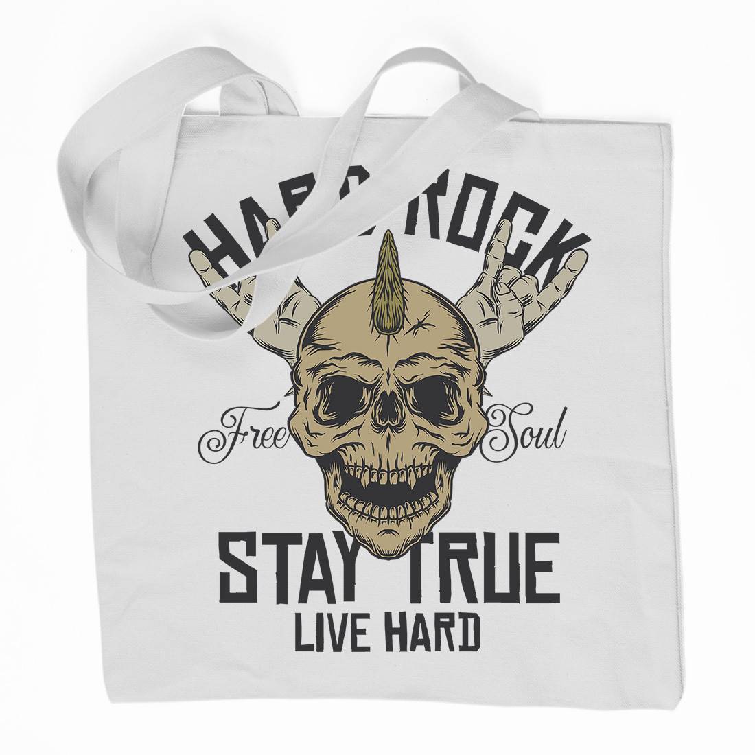 Hard Rock Stay True Organic Premium Cotton Tote Bag Music D943
