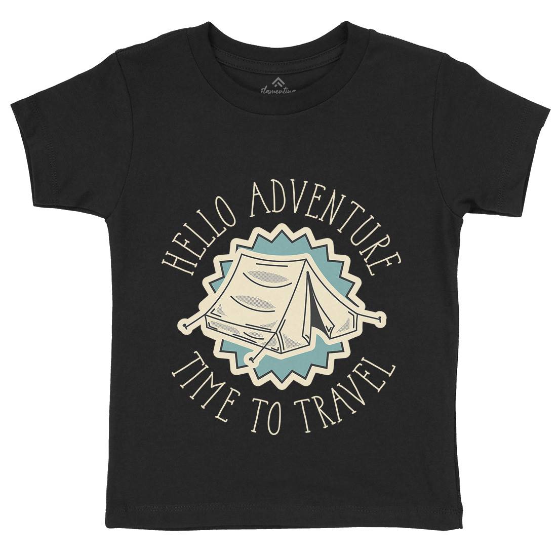 Hello Adventure Kids Organic Crew Neck T-Shirt Nature D945