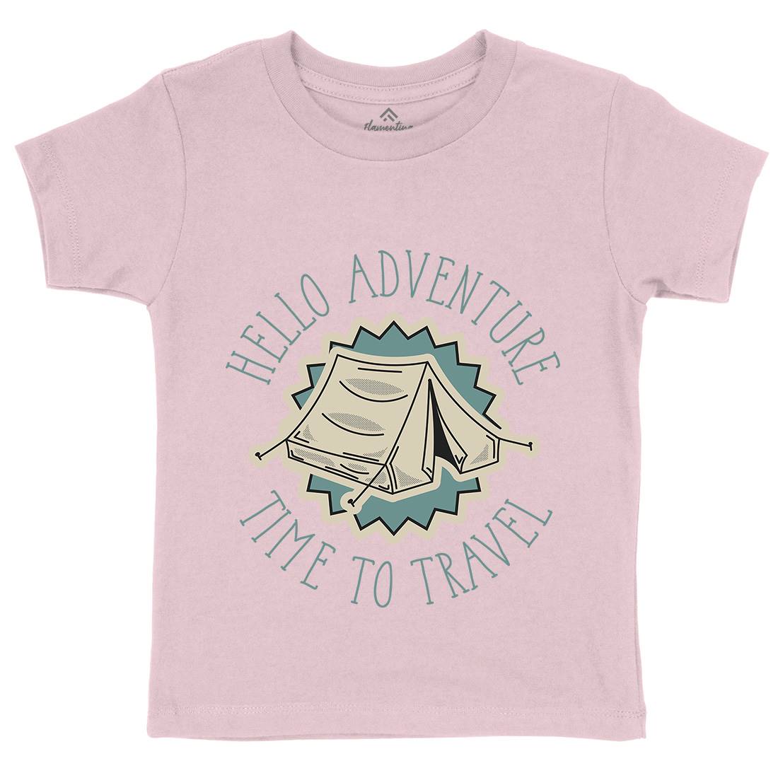 Hello Adventure Kids Organic Crew Neck T-Shirt Nature D945