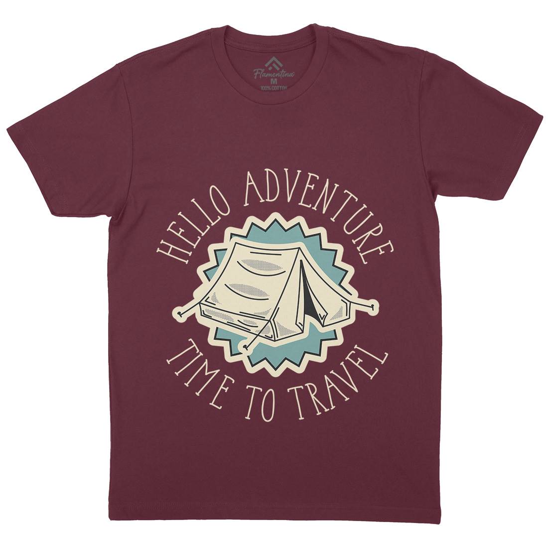 Hello Adventure Mens Crew Neck T-Shirt Nature D945