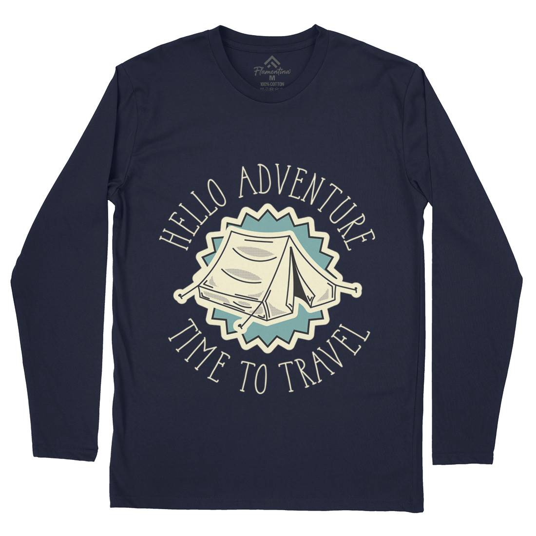 Hello Adventure Mens Long Sleeve T-Shirt Nature D945