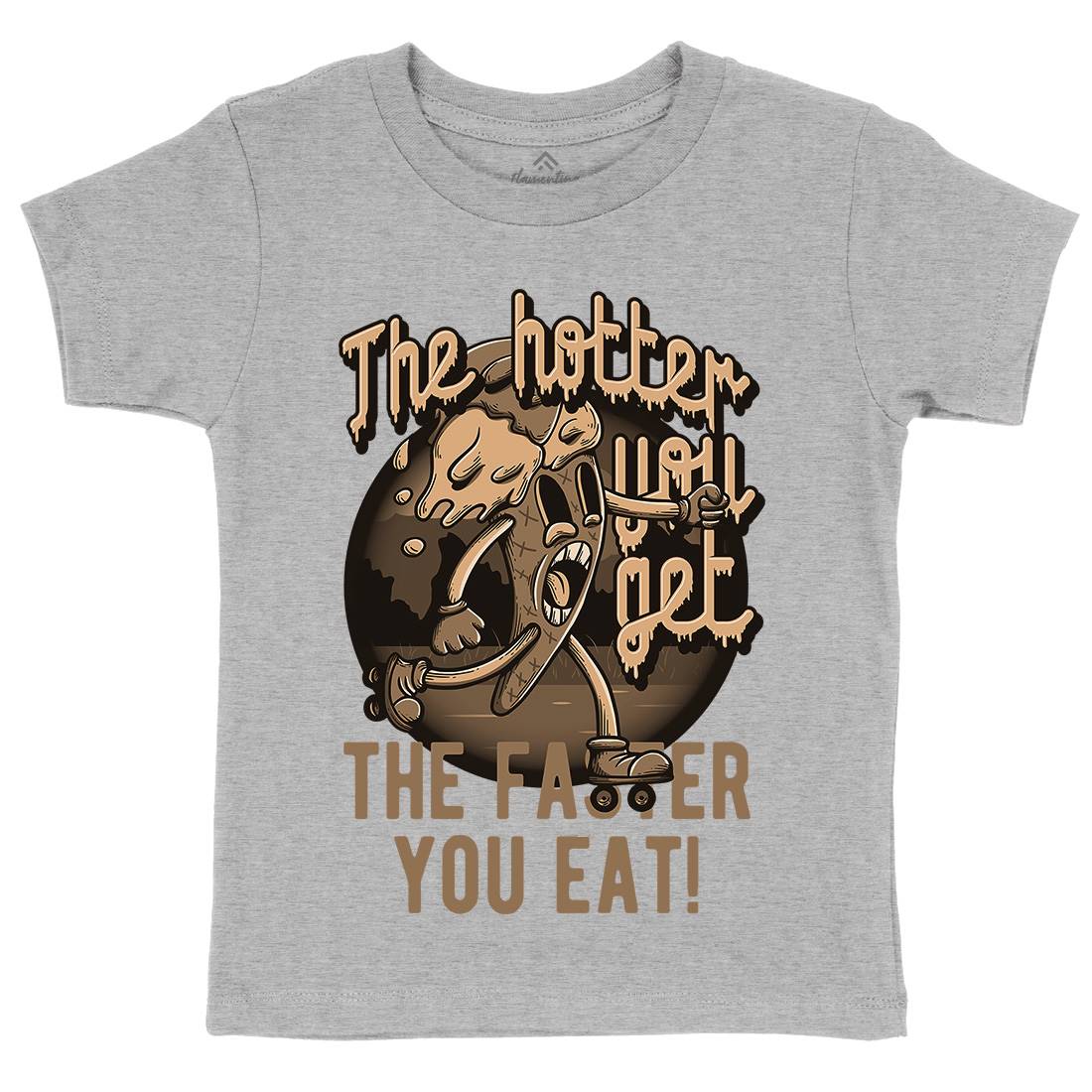 Hotter You Get Kids Crew Neck T-Shirt Food D948
