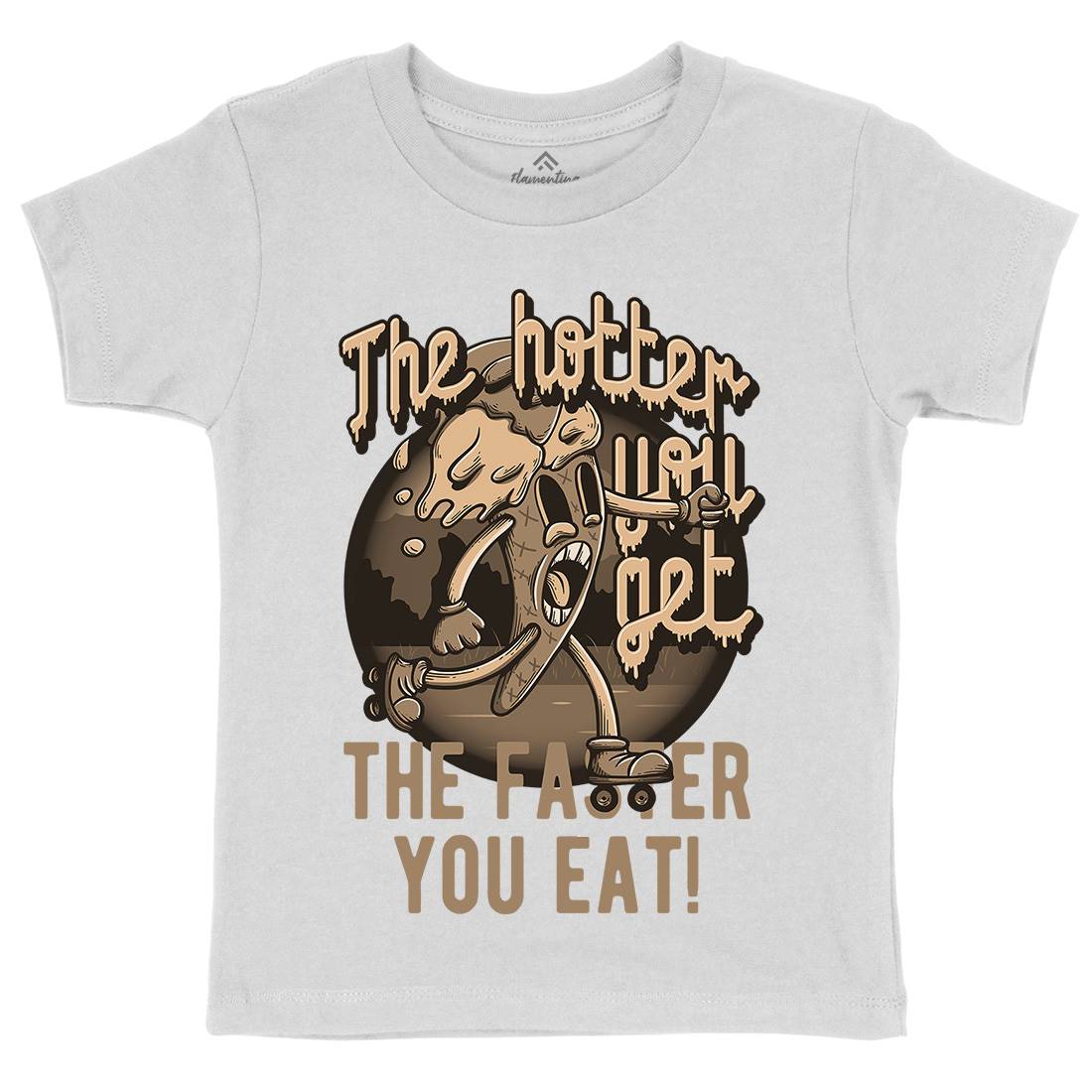 Hotter You Get Kids Organic Crew Neck T-Shirt Food D948