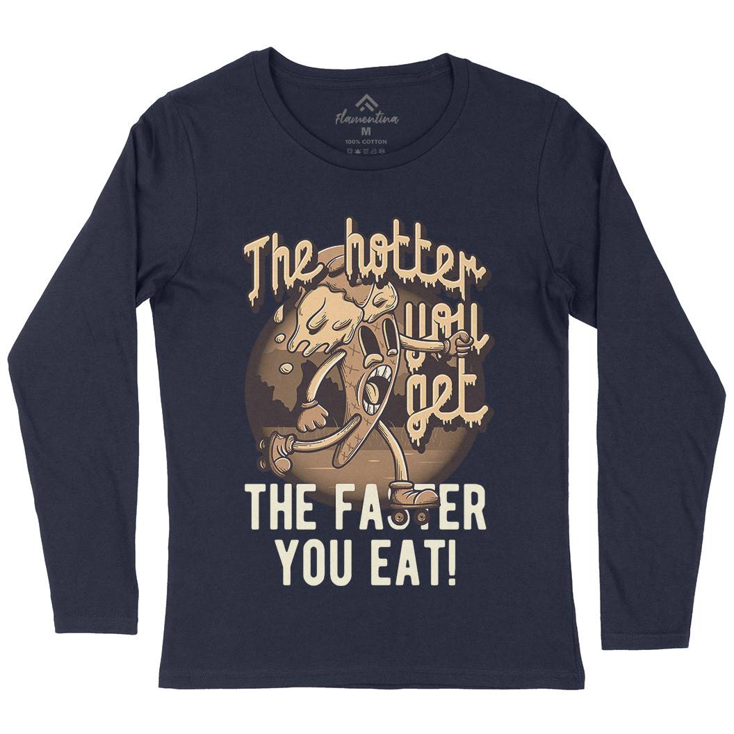 Hotter You Get Womens Long Sleeve T-Shirt Food D948