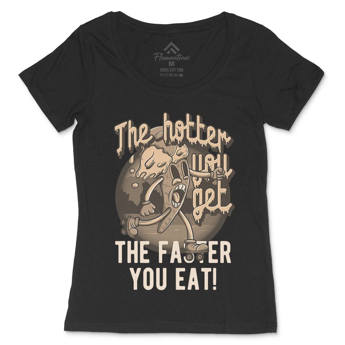 Hotter You Get Womens Scoop Neck T-Shirt Food D948