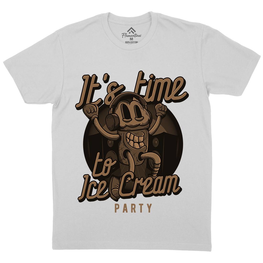 It&#39;s Time Mens Crew Neck T-Shirt Food D950